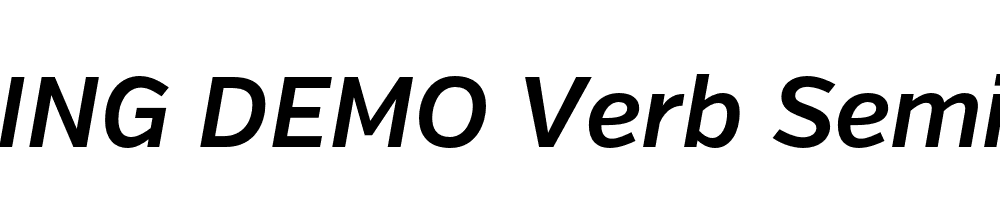  DEMO Verb Semibold Italic