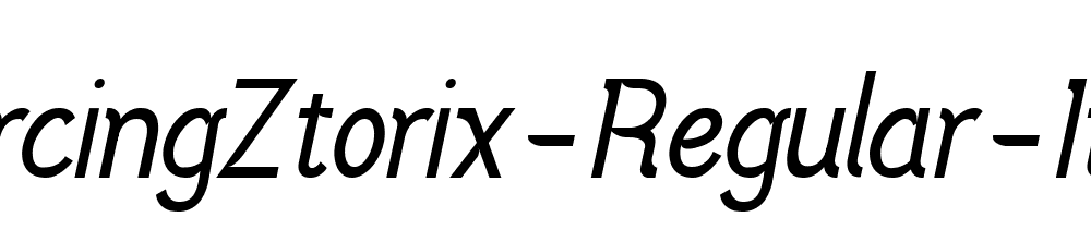 Vercing Ztorix Regular Italic