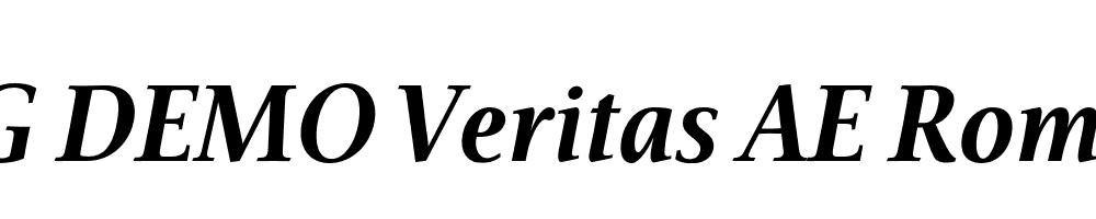  DEMO Veritas AE Roman Bold Italic