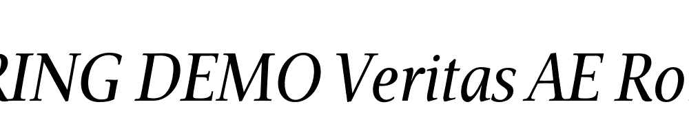  DEMO Veritas AE Roman Italic