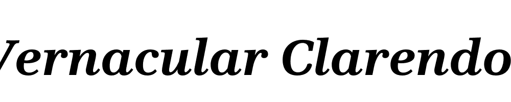 FSP DEMO Vernacular Clarendon Bold Italic