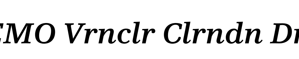 FSP DEMO Vrnclr Clrndn Dm Italic