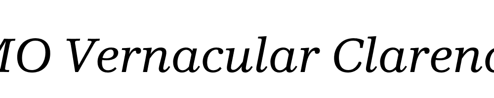 FSP DEMO Vernacular Clarendon Italic