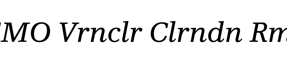 FSP DEMO Vrnclr Clrndn Rmn Italic