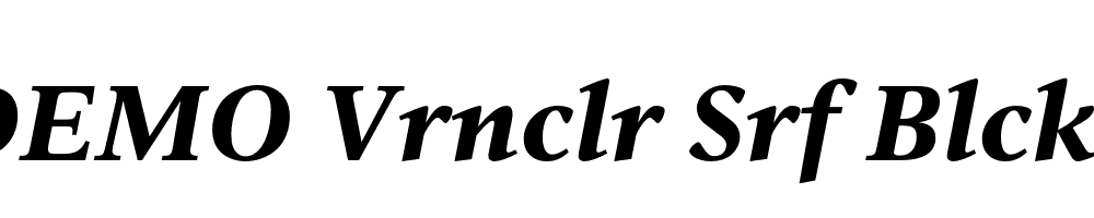 FSP DEMO Vrnclr Srf Blck Italic