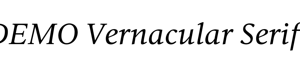 FSP DEMO Vernacular Serif Italic