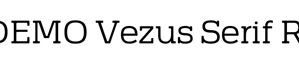  DEMO Vezus Serif Regular Regular