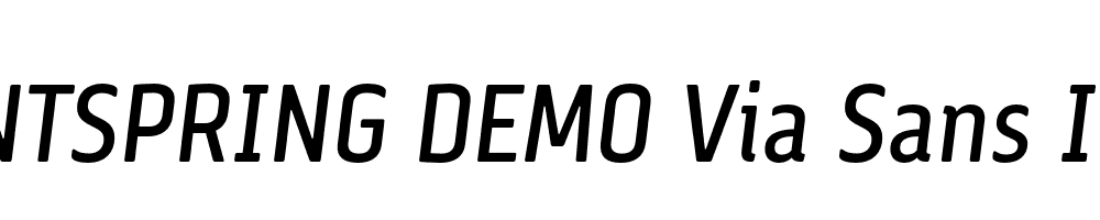  DEMO Via Sans Italic