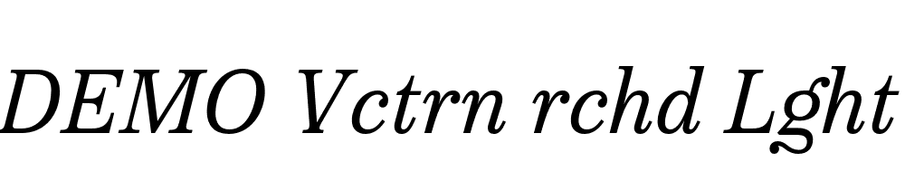 FSP DEMO Vctrn rchd Lght Italic