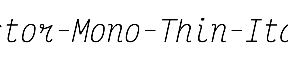 Victor-Mono-Thin-Italic