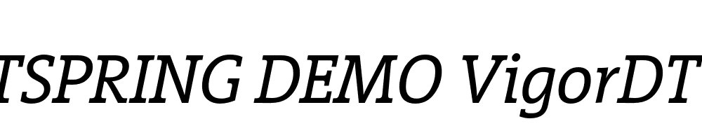  DEMO VigorDT Italic