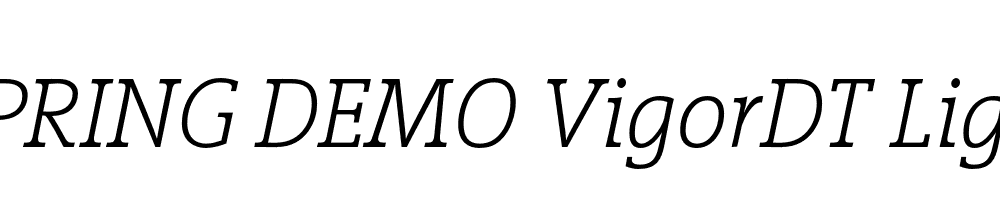  DEMO VigorDT Light Italic