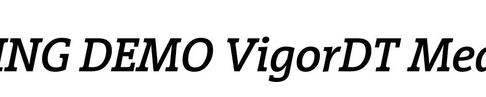  DEMO VigorDT Medium Italic