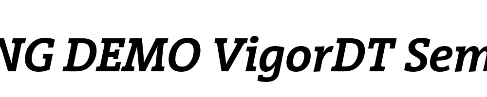  DEMO VigorDT SemiBold Italic