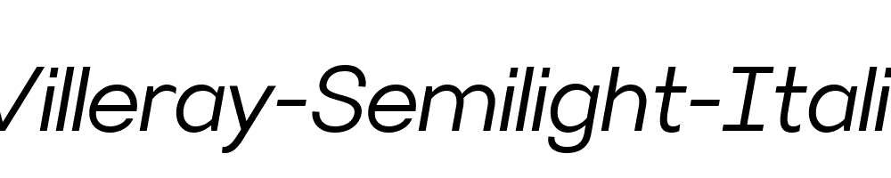 Villeray-Semilight-Italic