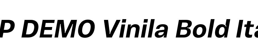 FSP DEMO Vinila Bold Italic