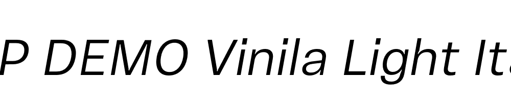 FSP DEMO Vinila Light Italic