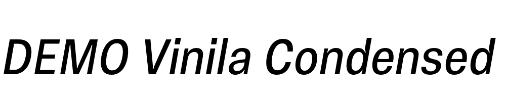 FSP DEMO Vinila Condensed Italic