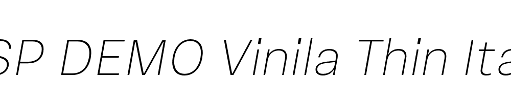 FSP DEMO Vinila Thin Italic