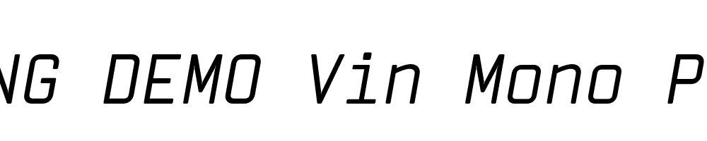  DEMO Vin Mono Pro Italic