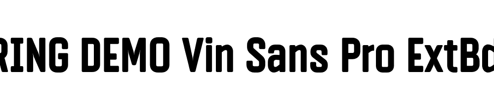  DEMO Vin Sans Pro ExtBd Regular