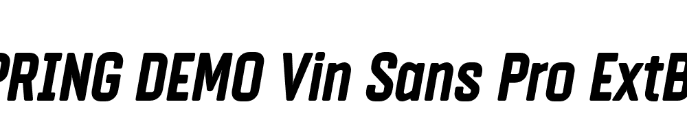  DEMO Vin Sans Pro ExtBd Italic