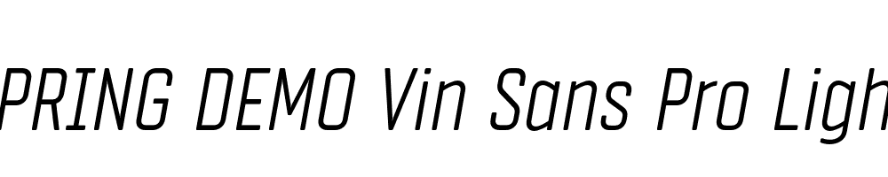  DEMO Vin Sans Pro Light Italic