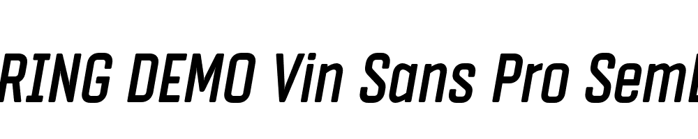  DEMO Vin Sans Pro SemBd Italic