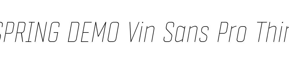  DEMO Vin Sans Pro Thin Italic