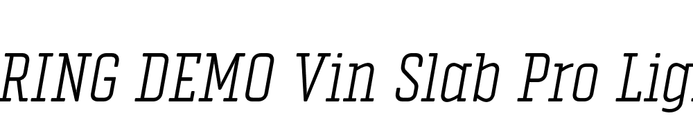  DEMO Vin Slab Pro Light Italic