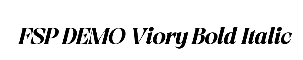 FSP DEMO Viory Bold Italic