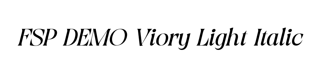 FSP DEMO Viory Light Italic