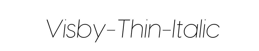 Visby-Thin-Italic