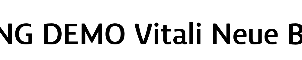  DEMO Vitali Neue Bold Regular