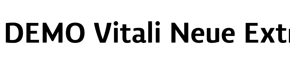  DEMO Vitali Neue ExtraBold Regular