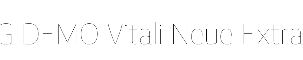  DEMO Vitali Neue ExtraLight Regular