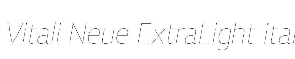  DEMO Vitali Neue ExtraLight italic Regular