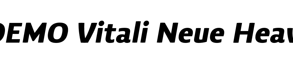  DEMO Vitali Neue Heavy italic Regular