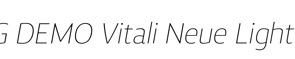  DEMO Vitali Neue Light italic Regular