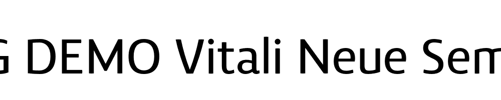  DEMO Vitali Neue Semibold Regular