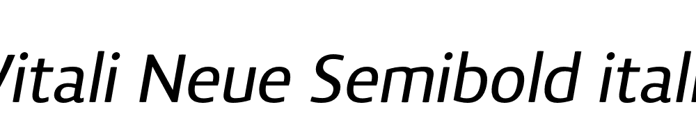  DEMO Vitali Neue Semibold italic Regular