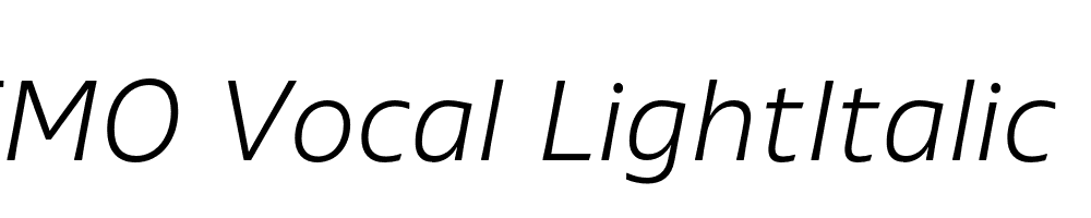 FSP DEMO Vocal LightItalic Regular