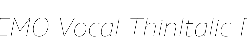 FSP DEMO Vocal ThinItalic Regular