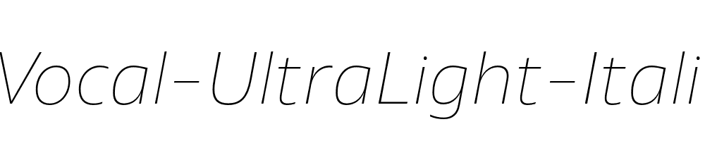 Vocal-UltraLight-Italic