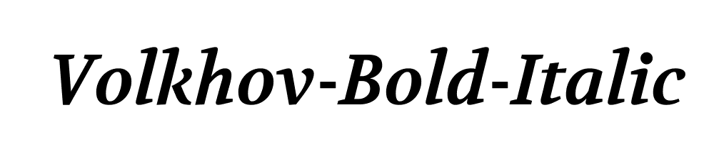 Volkhov-Bold-Italic