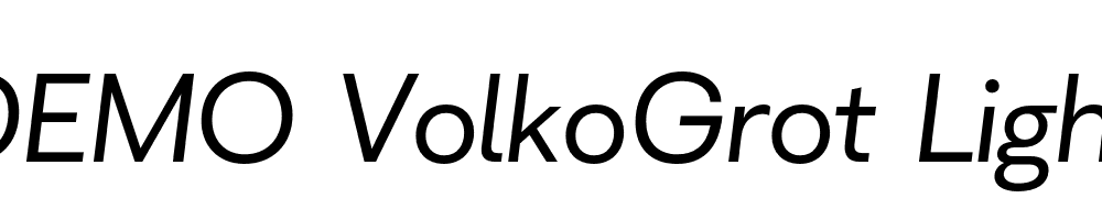 FSP DEMO VolkoGrot Light Italic