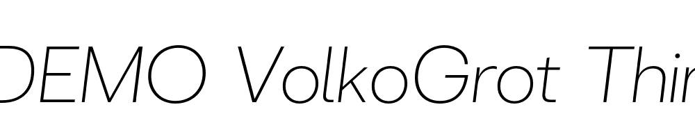 FSP DEMO VolkoGrot Thin Italic