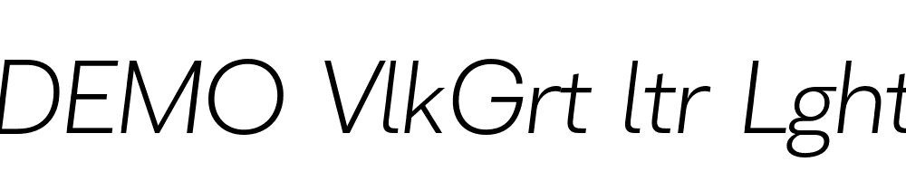 FSP DEMO VlkGrt ltr Lght Italic