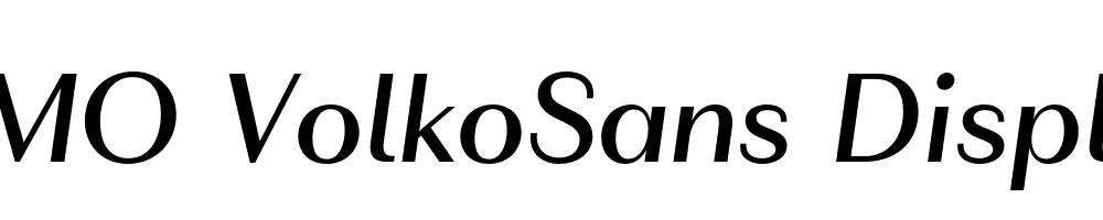 FSP DEMO VolkoSans Display Italic