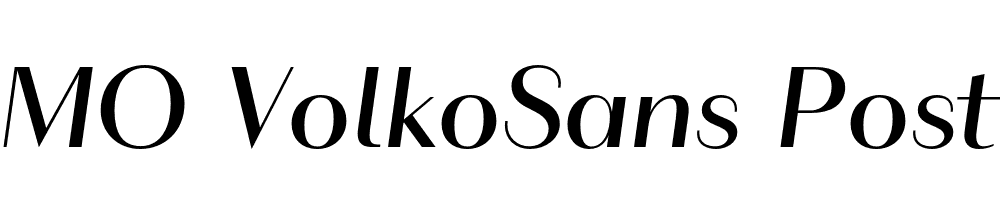 FSP DEMO VolkoSans Poster Italic